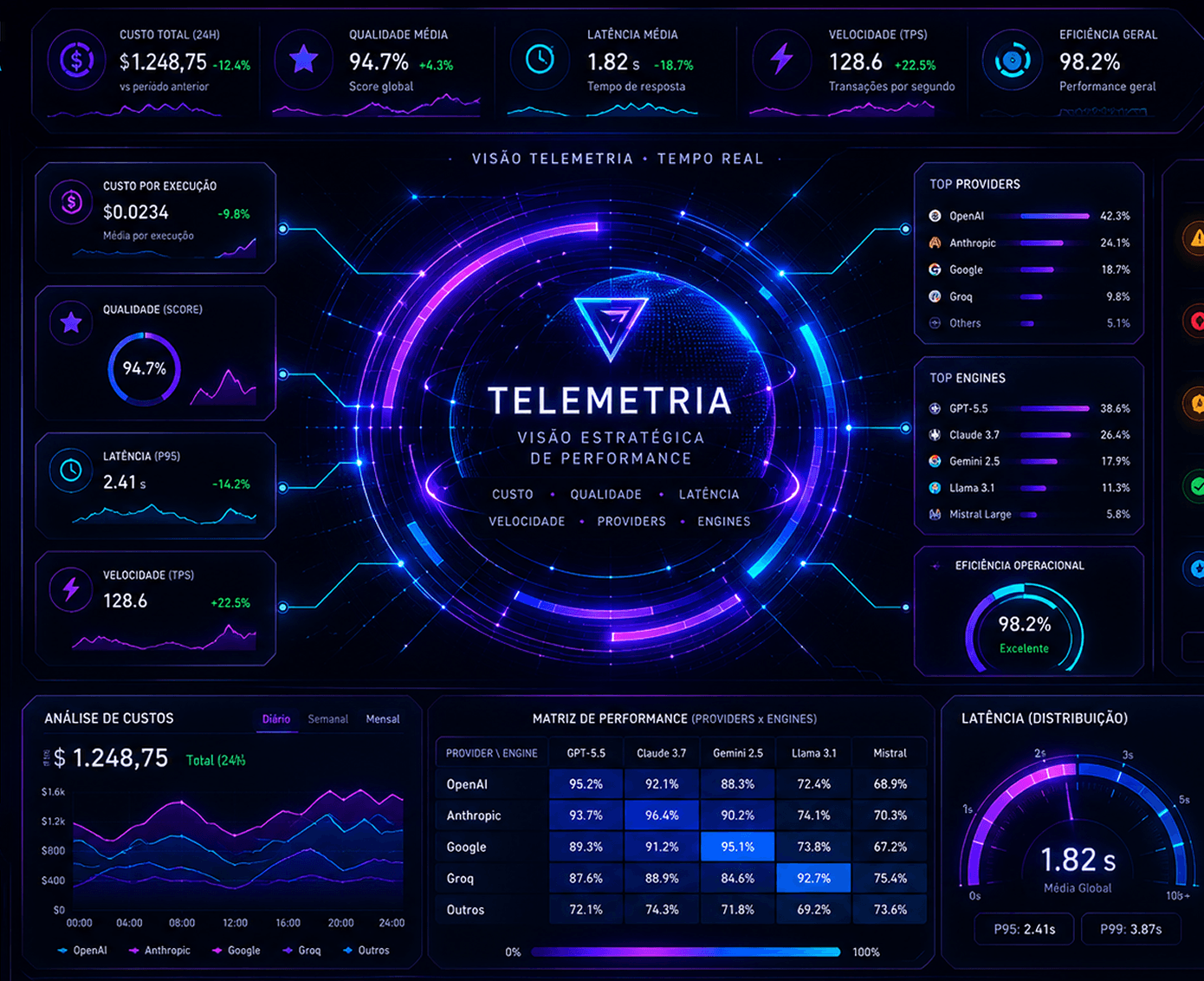 Telemetria e observabilidade operacional